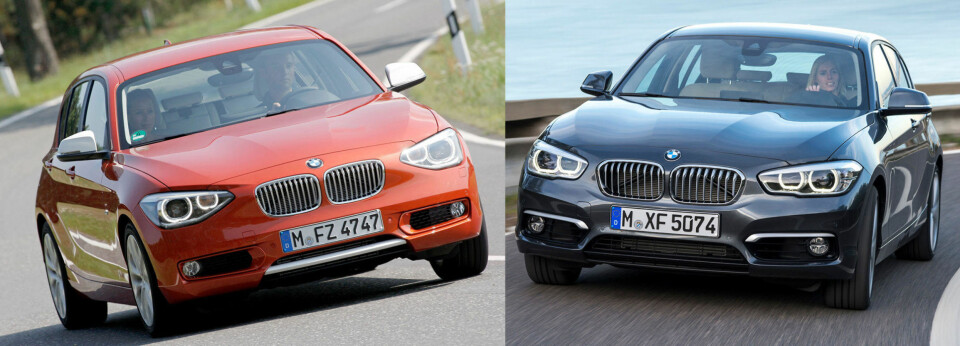 BMW 1-serie har gått fra å være trist og lei seg i ansiktet, til å bli skikkelig tøff i trynet. Det samme har skjedd bak.