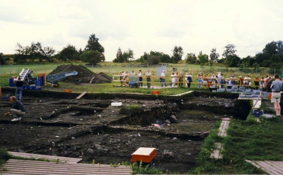 Fra utgravningsarbeidet i Birka i 1991.