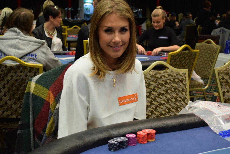 IMPONERTE: Tone Damli Aaberge spiller også poker for det utenlandske spillselskapet Betsson. Aaberge imponerte alle og tok en tredjeplass i NM-øvelsen 'Ladies Event'.