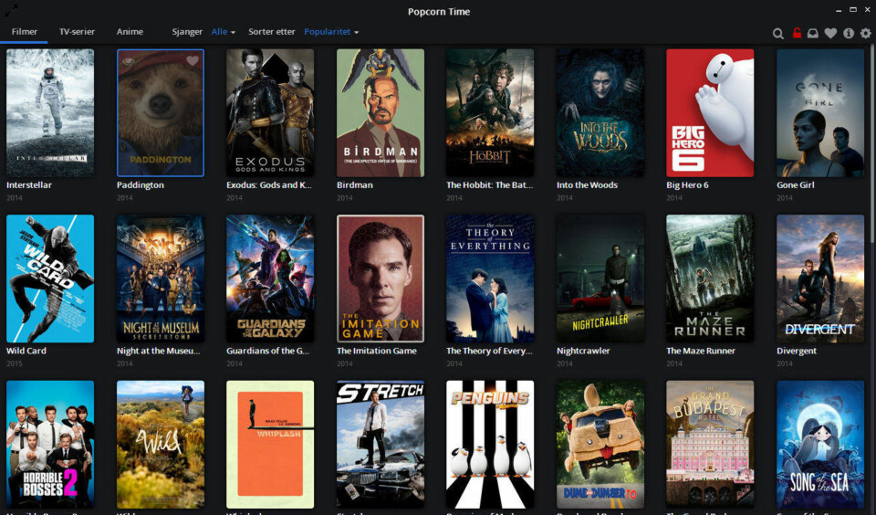 Popcorn Time er litt som Netflix, bare at den er gratis har et mye bedre utvalg. Rettighetsalliansen mener nå tjenesten er ulovlig, men det er ikke bruken av mange av konkurrentene.