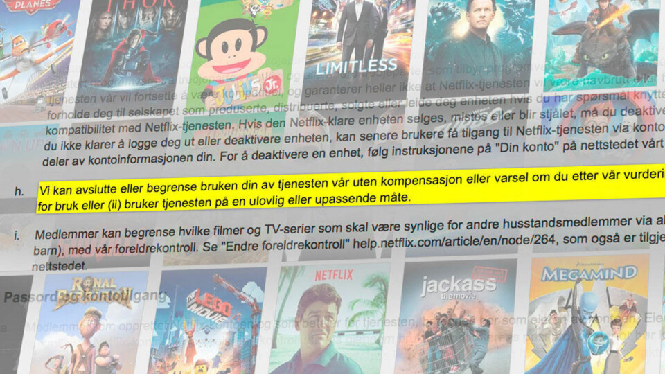 NY REGEL: Netflix kan avslutte abonnementet ditt hvis du bruker tjenesten «feil».