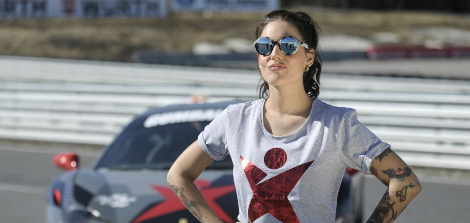 SJÅFØR: Triana Iglesias skal kjøre en Ferrari 458 under Gumball 300. Billøpet starter i år i Stockholm 23. mai og stopper i Oslo 24. mai.