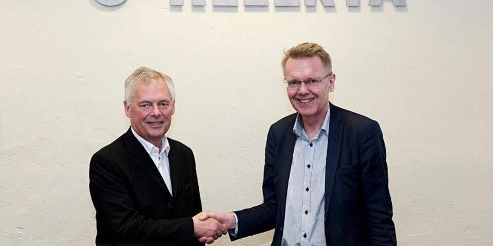 Rune Andreas Arnhoff (til høyre) solgte Relekta-Gruppen til Indutrade og Johnny Alvarsson. Nå har han kjøpt en av de største leilighetene på Aker Brygge.