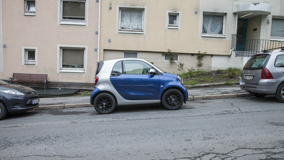 Smart i sitt rette element: Gateparkert.