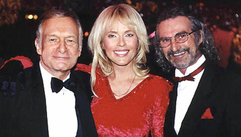 I dag bor Lillian Müller (midten) sammen med Maurice Rivaldi (t.h.), men hun har fortsatt et godt forhold til sin eks-kjæreste Hugh Hefner (t.v.).