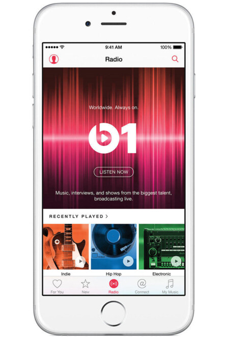 RADIO: Beats 1 sendeR musikk døgnet rundt, hele uken, med DJ-er fra Los Angeles, New York og London.