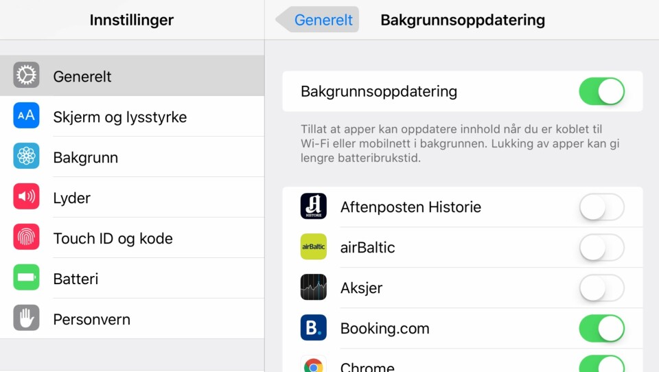 Fem enkle grep som gir deg mer batteri på iPhone