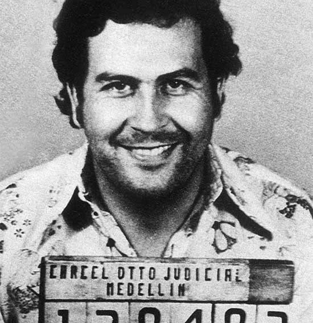 Pablo Escobars berømte mugshot.