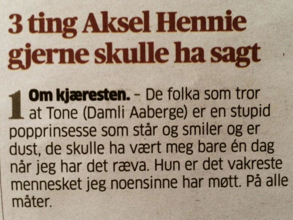 Tone rett til topps