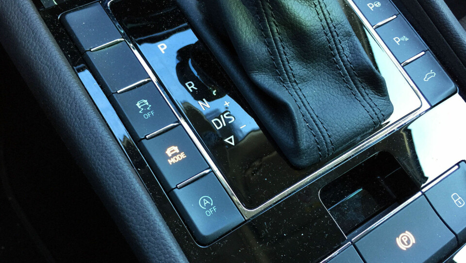 En kjøremodusvelger på en Skoda Superb ville tidligere vært utenkelig.