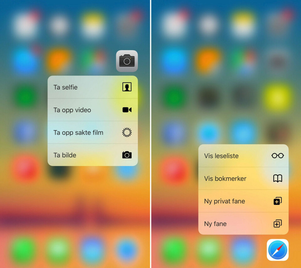 3D TOUCH: 3d touch er en drøm å bruke. Det er en kort og bratt læringskurve, men etter bare et par-tre ganger forstår fingrene dine hvordan man bør trykke. Etter bare et par dager med iPhone 6s bruker jeg snarveiene fra hjemskjermen aktivt, og hele tiden.
