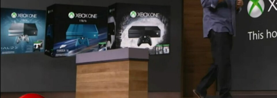 I bakgrunnen kan noen av de nye spesialversjonenen av Xbox One skimtes.