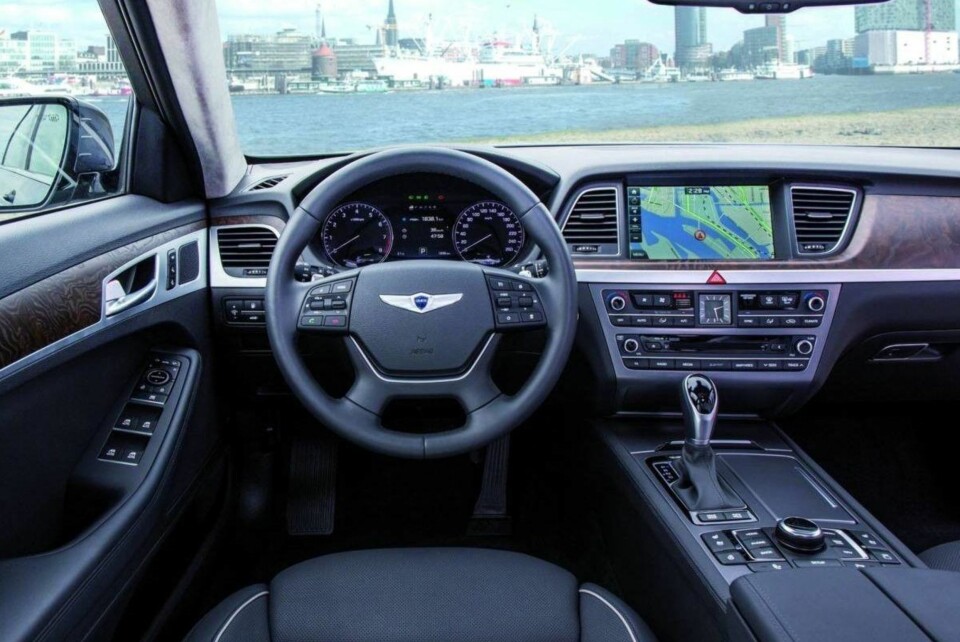 Slik ser det ut inne i dagens Genesis, som er toppmodellen fra Hyundai.
