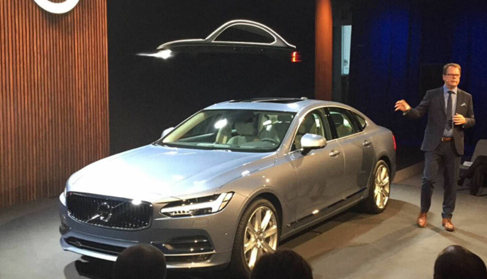 Det er store forventninger til S90 hos Volvo. Broom er tilstede på den eksklusive verdenspremieren.