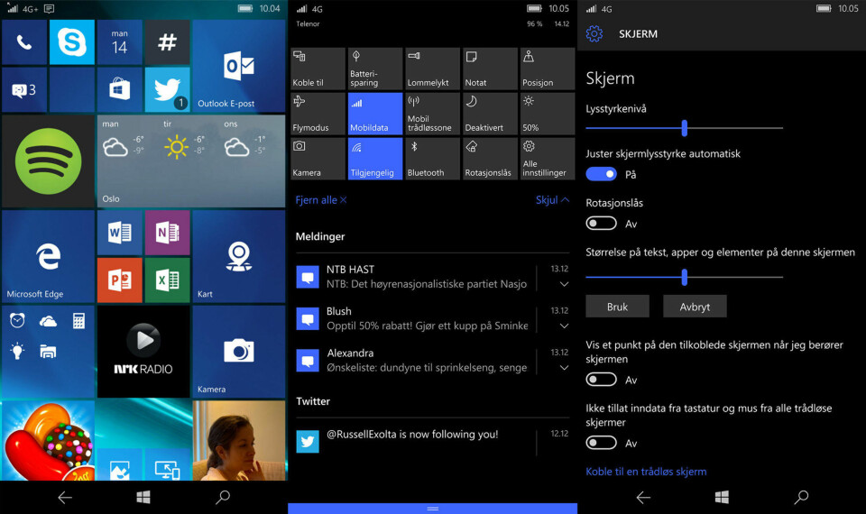 Test av Microsoft Lumia 950XL - del 2