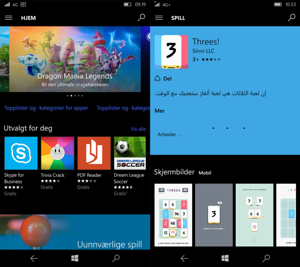 Test av Microsoft Lumia 950XL - del 2