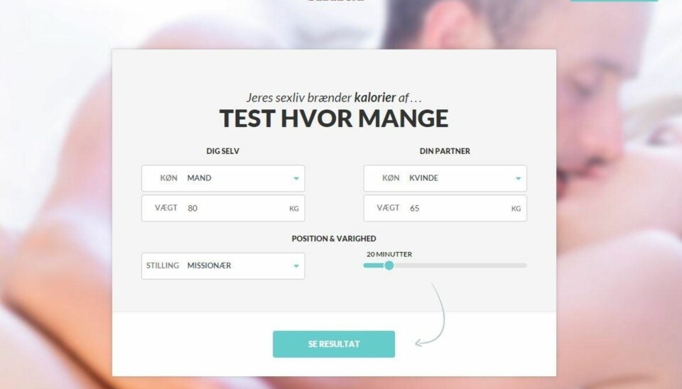 Så mange kalorier forbrenner du i forskjellige sexposisjoner