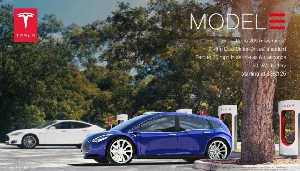 Tesla bekrefter prisen på Tesla Model 3