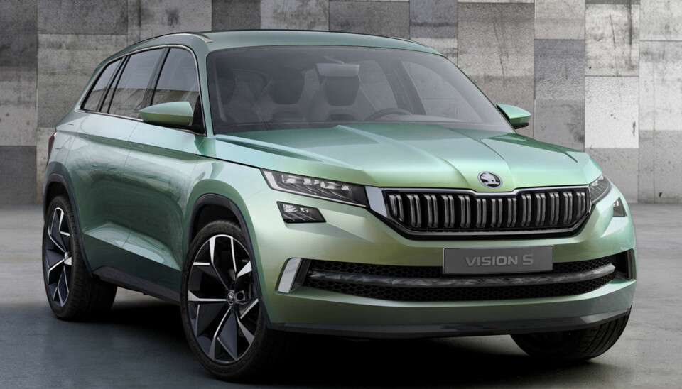 UTAGERENDE DESIGN: Skoda Vision S viser at merket nå satser på mer utagerende design.