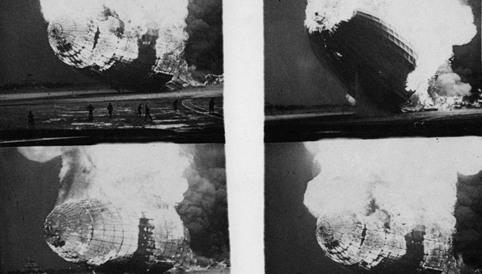 <b>FLAMMEHAV:</b> Ferden til luftskipet Hindenburg endte i et flammehav.