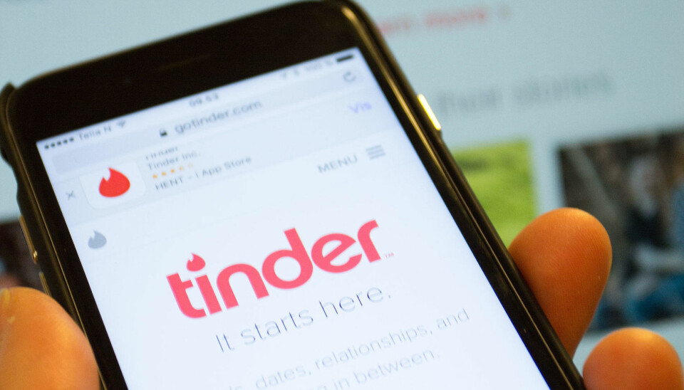 Tinder er blant de vanligste sjekkeappene for tiden.