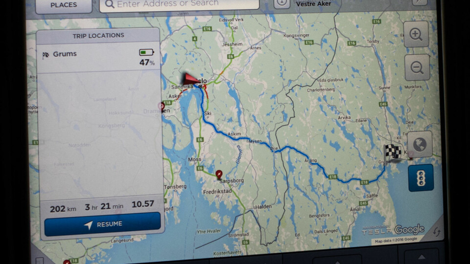 Test: Tesla Model S P90D rekkeviddetest