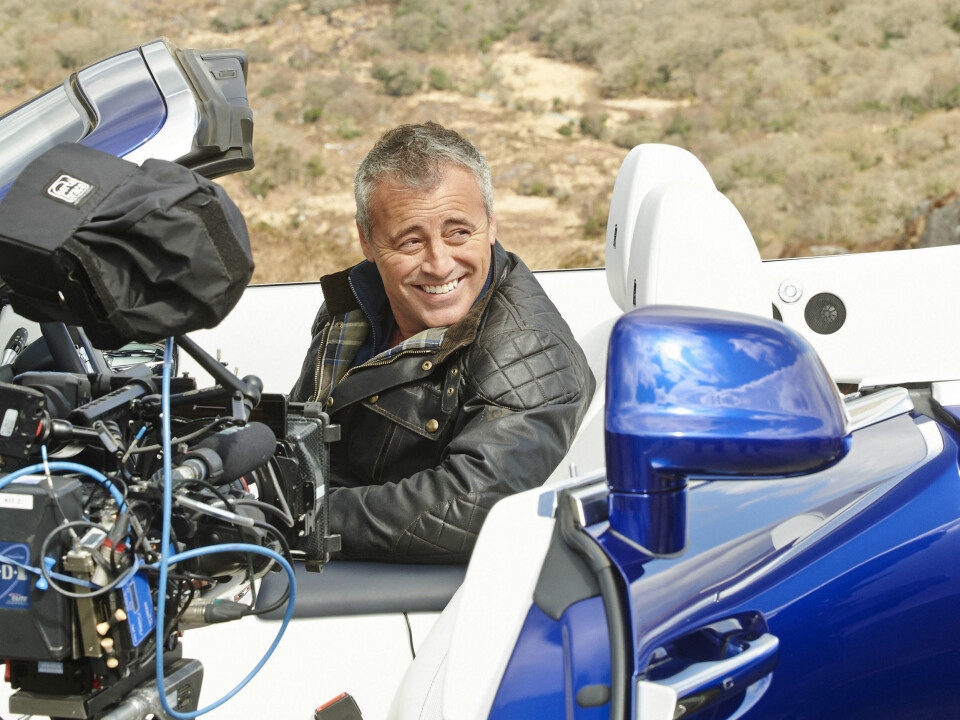 SNART PREMIERE: Det er store forventninger til den nye versjonen av «Top Gear». En av programlederne for den nye versjonen er tidligere «Friends»-stjerne Matt LeBlanc. Her fra innspilling i Dublin.