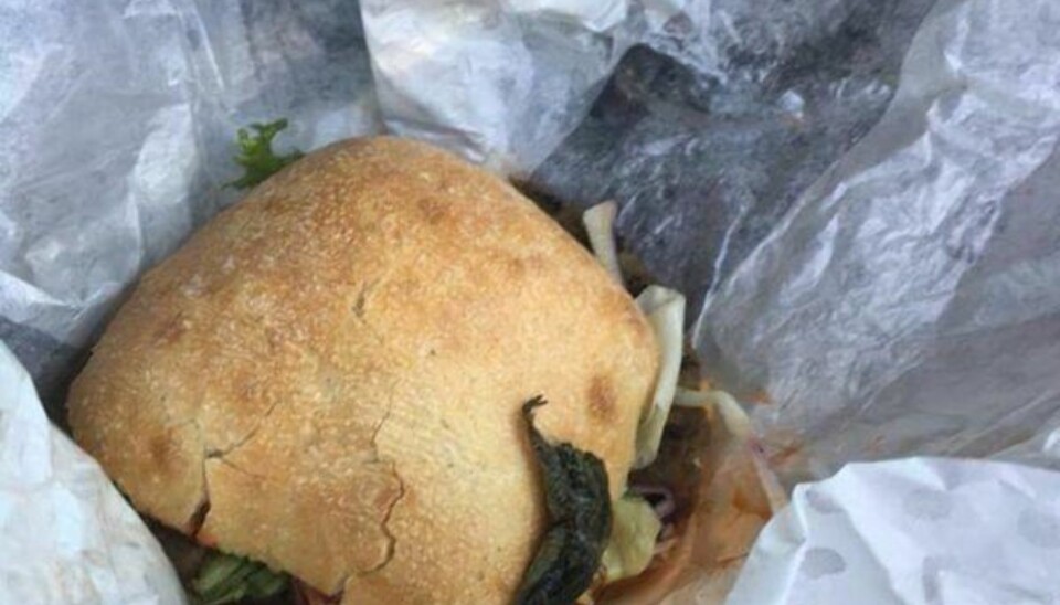 Hennie åpnet hamburgerpapiret - og fant dette