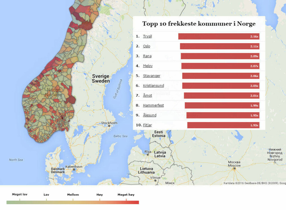 Trysil er Norges frekkeste kommune, ifølge den erotiske nettbutikken Sinful.