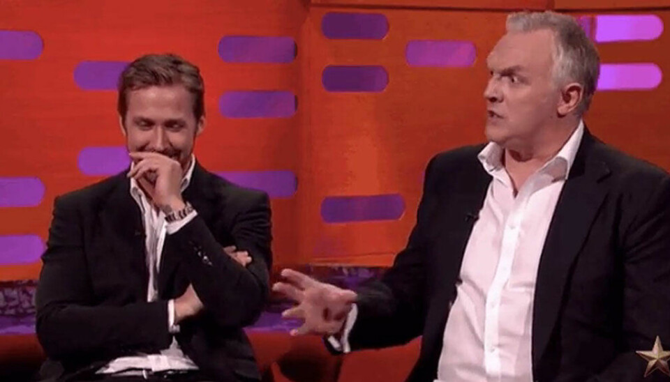 Ryan Gosling ler så han gråter av Greg Davies truse-fortelling på Graham Norton