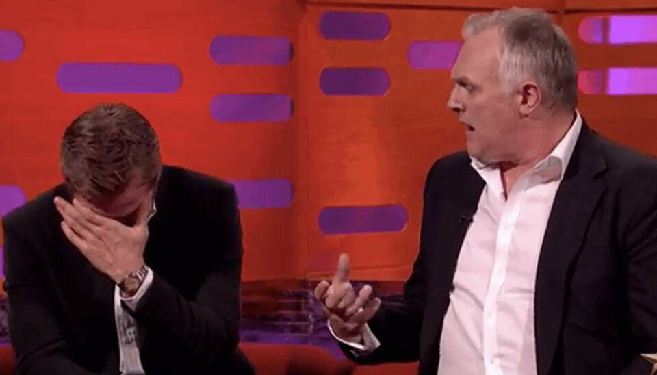 Ryan Gosling ler så han gråter av Greg Davies truse-fortelling på Graham Norton