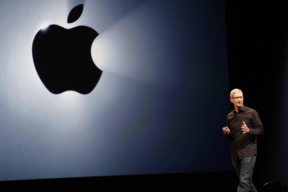 LANSERER NY IPHONE 7. SEPTEBMER 2016: Applesjef Tim Cook forbereder nå lanseringen av neste generasjon iPhone. Her på scenen under lanseringen av iPhone 5 i 2012.