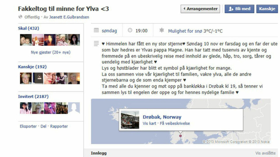 Går i fakkeltog for å minnes Ylva