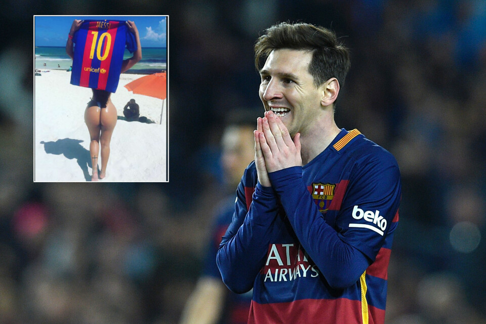BLOKKERT: Playboy-modellen Suzy Cortez er blitt blokkert av Lionel Messi på Instagram etter å ha lagt ut en rekke lettkledde bilder med en hyllest til fotballstjernen. Det førte til at Messi blokkerte modellen. Nå vil hun få fjernet blokkeringen.