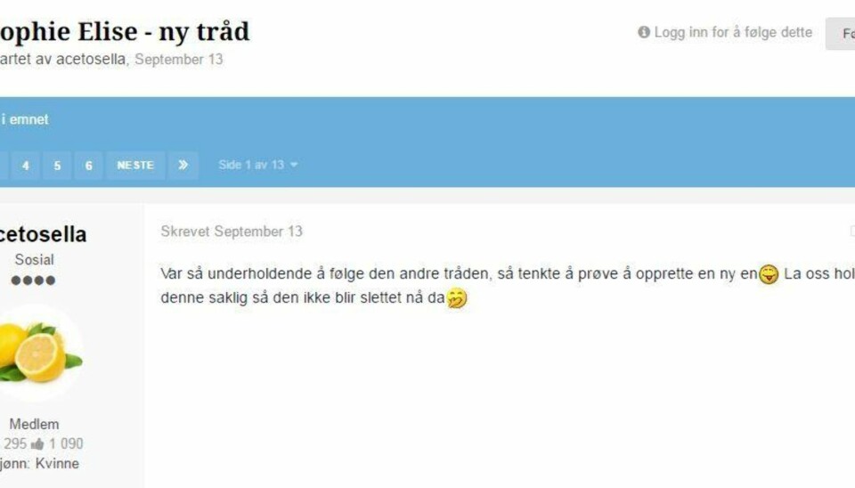 SLETTET: Mange kjente blokkere blir heftig diskutert på Kvinneguidens nettforum. Noen ganger går det over stokk og stein, og forumet blir stengt. Her blir det gjort et nytt forsøk.