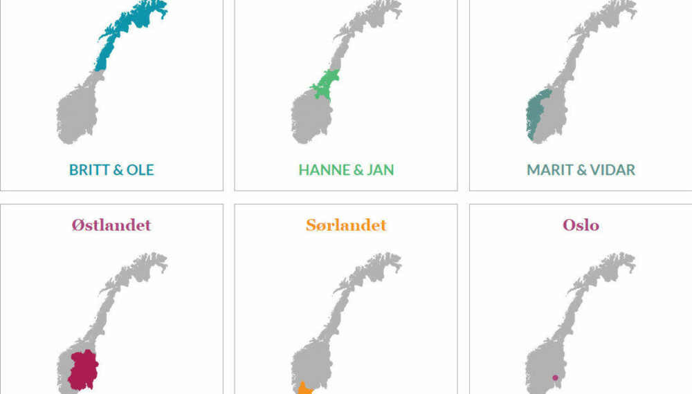 Sexbutikken har sett nærmere på hvilke navn som kjøper mest sexleketøy i de forskjellige områdene i Norge. Oversikten er fra 2016.