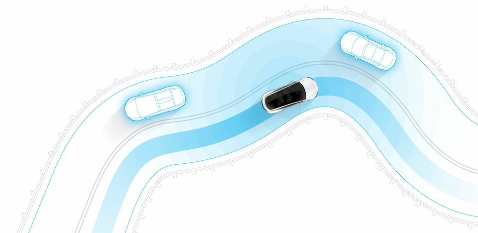 AUTOSTYRING: De nye kameraene skal gjøre det mulig for Teslas biler å navigere smalere og mer kompliserte veier.