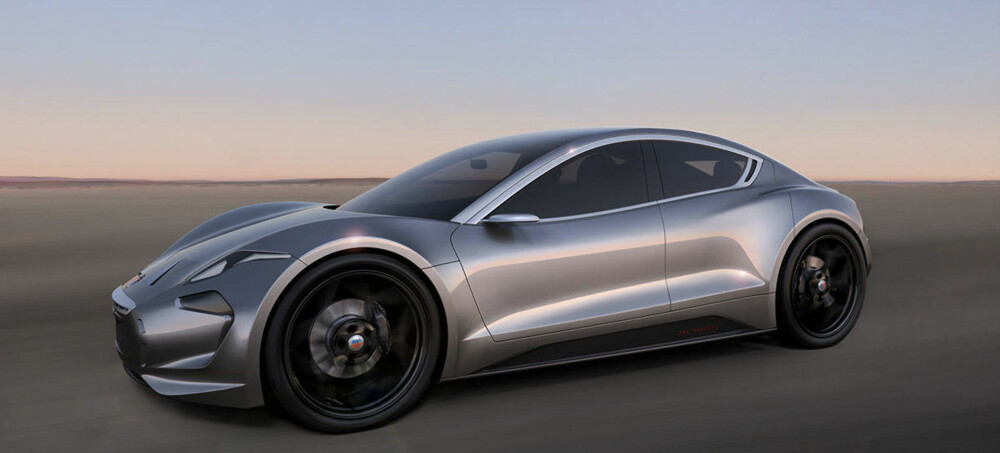 NY ELBIL: Fikser EMotion ser ut som en miks av Corvette og Tesla Model S.