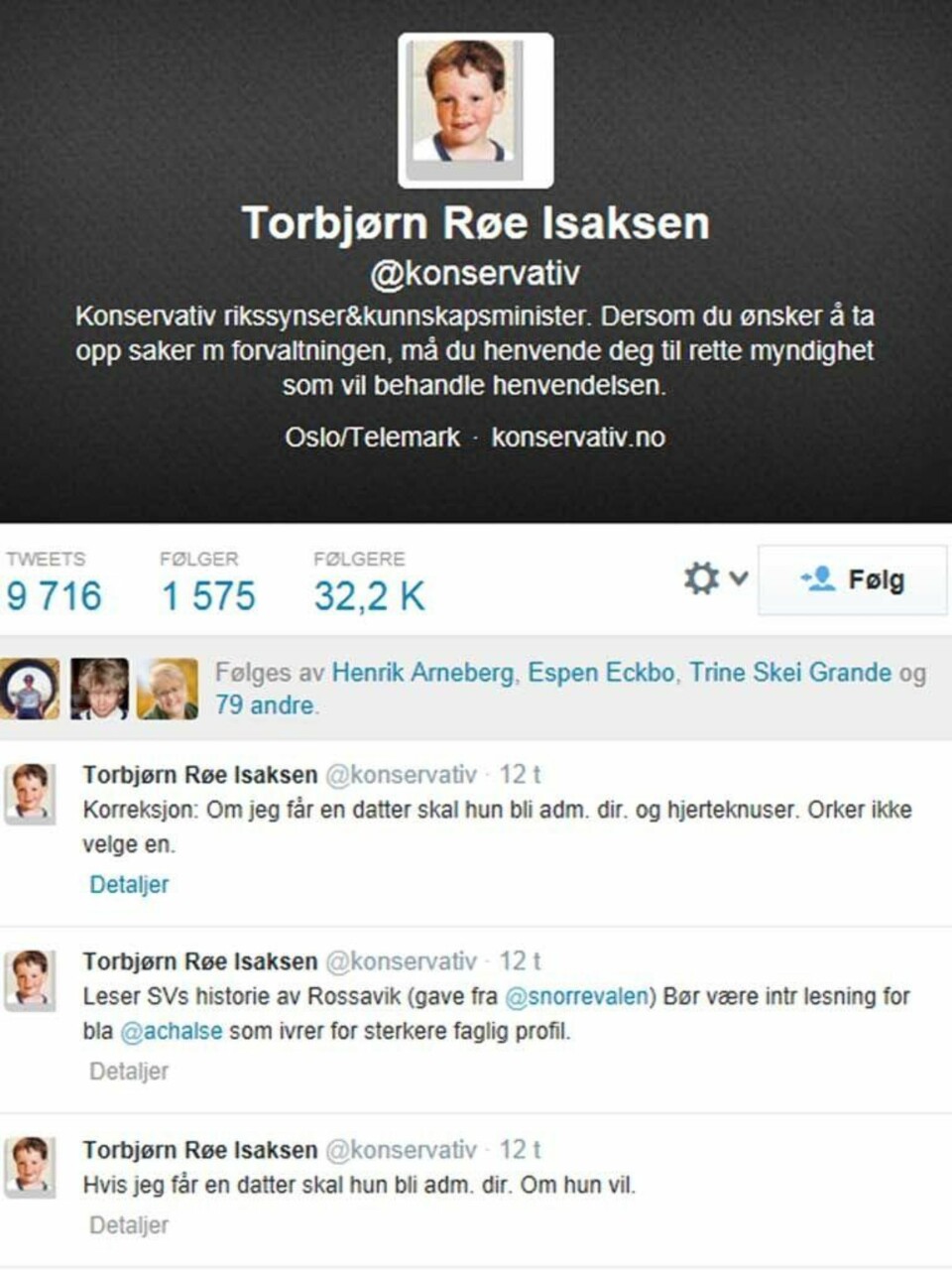- Hvis jeg får en datter skal hun bli Adm.dir