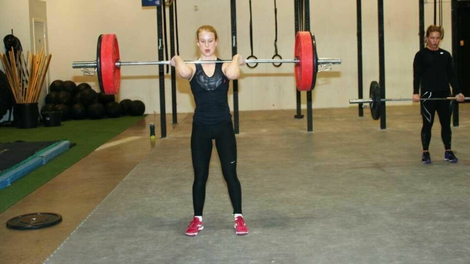Hilde har turnbakgrunn og elsker timer med gymnastiske innslag.