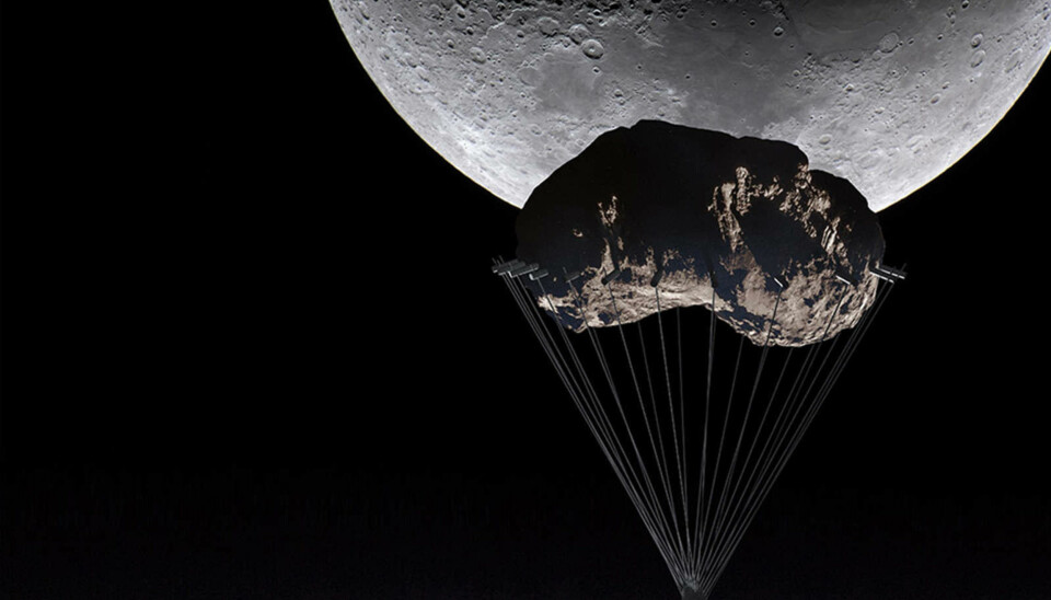 Analemma Tower er designet for å henge fra en asteroide