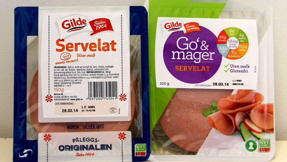 HVA VELGER DU? Go` & mager-servelat har mindre fett og kilokalorier, men likevel inneholder den mer salt og mindre kjøtt sammenlignet med original servelat.
