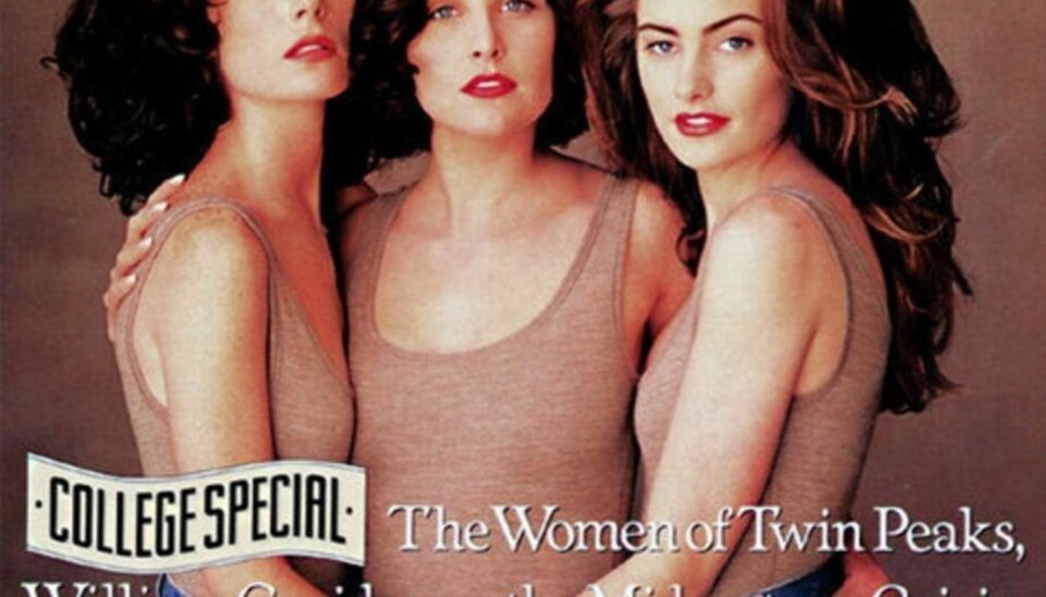 SUPERSTJERNER: De unge skuespillerne i 'Twin Peaks' ble superstjerner over natten. Alle gutta ville se ut som Bobby Briggs og James Hurley. Her ser vi Lara Flynn Boyle, Sherilyn Fenn og Mädchen Amick på forsiden av Rolling Stone.
