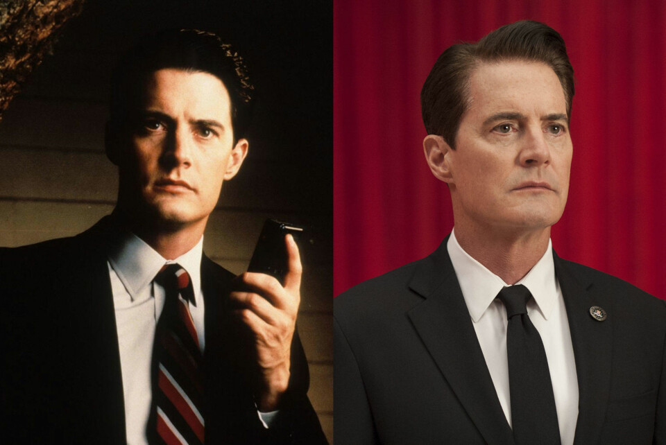Kyle MacLachlan er tilbake som FBI-agent Dale Cooper. Bildet til høyre er hentet fra sesong tre av 'Twin Peaks'.
