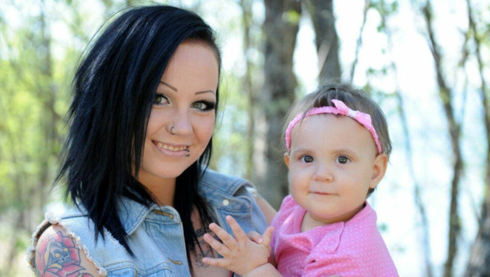BOR I NARVIK: Michelle bor i Narvik sammen med datteren Lilly Valentina.