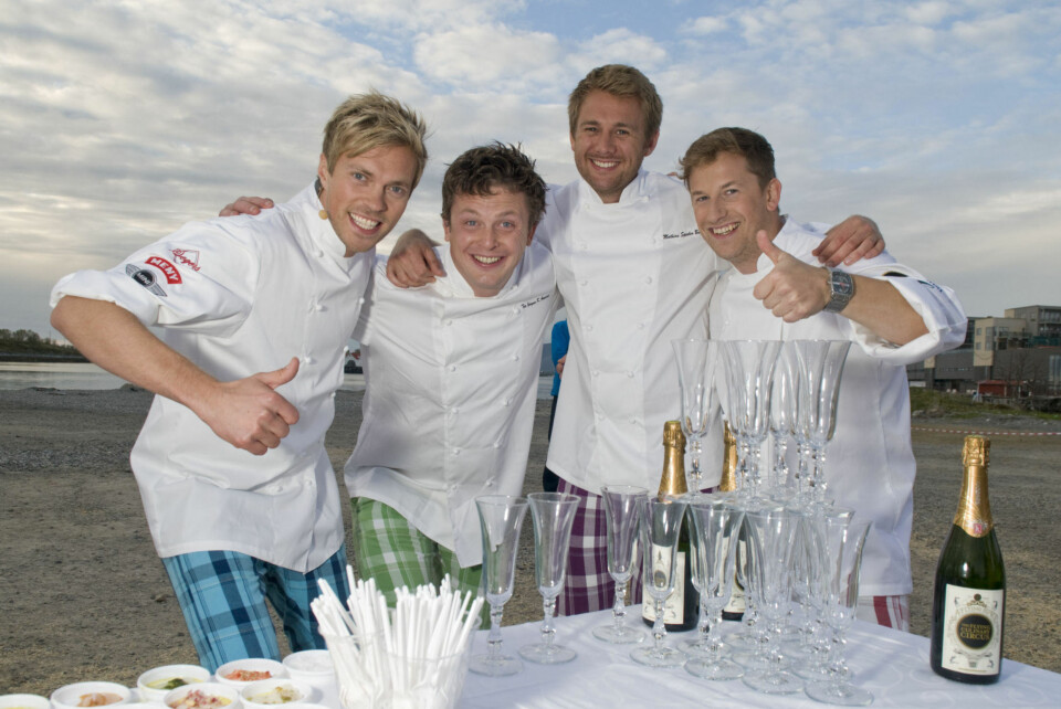 FLYING CULINARY CIRCUS: Denne livlige gjengen holder gjerne show samtidig som de lager mat.