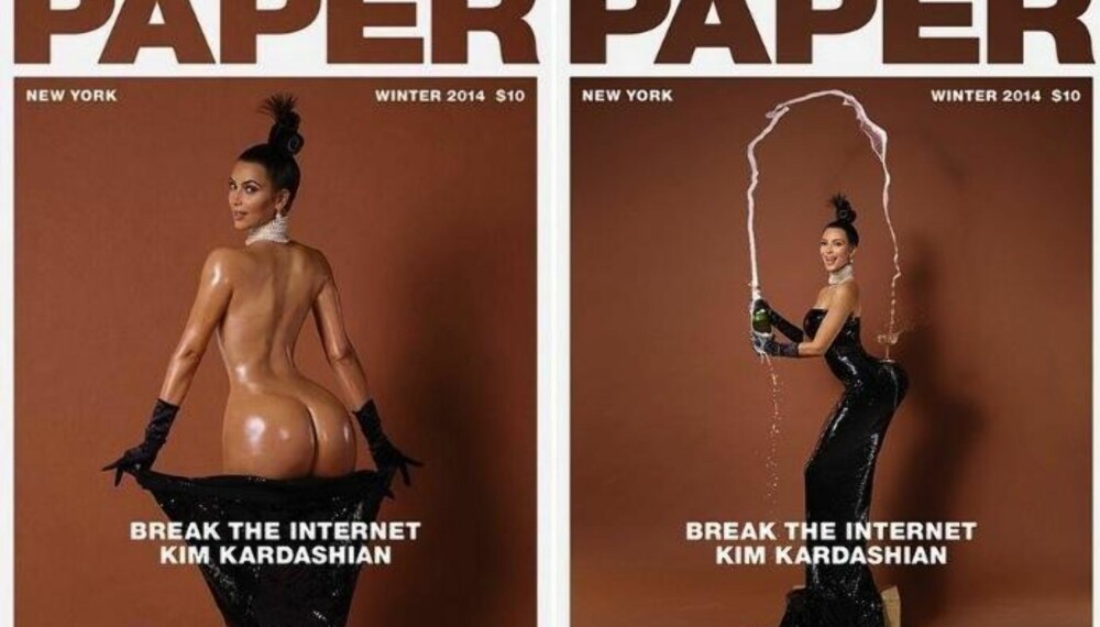 TIDLIGERE SHOOT: Denne fotoshooten av Kim Kardashian for det samme magasinet vakte stor oppsikt.