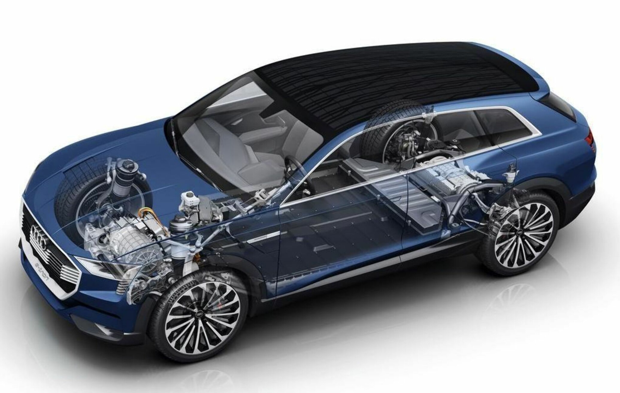 <b>FIREHJULSTREKK (4X4):</b> Pris på Audi e-tron med firehjulstrekk, hengerfeste, 435 hestekrefter og dugelig rekkevidde gjør SUV-en til spennende bil for nordmenn.