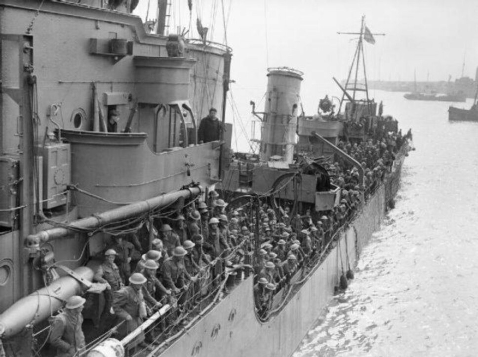 <b>HJEMME: </b>Evakuerte britiske soldater ankommer England.