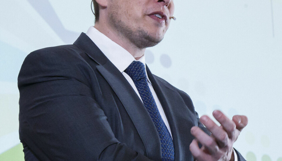 MUSK: Tesla Motors Elon Musk fotografert under sitt besøk i Oslo.